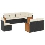 Set de sofás de jardín 8 piezas y cojines ratán sintético negro de , Conjuntos de jardín - Ref: Foro24-3227841, Precio: 482,1...
