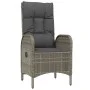 Sillas de jardín 2 unidades ratán sintético gris de vidaXL, Sillas de jardín - Ref: Foro24-46219, Precio: 282,91 €, Descuento: %