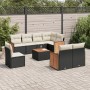 Set de sofás de jardín 8 piezas y cojines ratán sintético negro de , Conjuntos de jardín - Ref: Foro24-3227848, Precio: 520,3...
