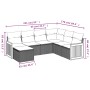 Set de comedor de jardín 7 pzas y cojines ratán sintético negro de , Conjuntos de jardín - Ref: Foro24-3227883, Precio: 380,2...