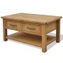 Mesa de centro de madera maciza de roble 88x53x45 cm en Mesas de centro | Comprar online en Foru.es