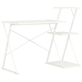Escritorio con estantería blanco 116x50x93 cm de vidaXL, Escritorios - Ref: Foro24-20287, Precio: 48,47 €, Descuento: %