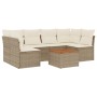 Set sofás de jardín 7 piezas y cojines ratán sintético beige de , Conjuntos de jardín - Ref: Foro24-3255890, Precio: 463,85 €...