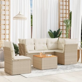Juego de sofás jardín con cojines 6 pzas ratán sintético beige de , Conjuntos de jardín - Ref: Foro24-3255974, Precio: 412,62...