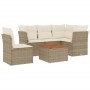 Juego de sofás jardín con cojines 6 pzas ratán sintético beige de , Conjuntos de jardín - Ref: Foro24-3255974, Precio: 412,62...