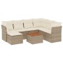 Juego de sofás de jardín con cojines beige 8 pzas ratán PE de , Conjuntos de jardín - Ref: Foro24-3256093, Precio: 533,65 €, ...