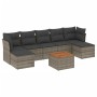 Set de sofás de jardín 8 pzas y cojines ratán sintético gris de , Conjuntos de jardín - Ref: Foro24-3256109, Precio: 425,32 €...