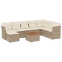 Set de sofás de jardín 9 pzas con cojines ratán sintético beige de , Conjuntos de jardín - Ref: Foro24-3256114, Precio: 606,3...