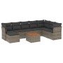 Set de muebles de jardín 9 pzas y cojines ratán sintético gris de , Conjuntos de jardín - Ref: Foro24-3256116, Precio: 547,63...