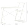 Escritorio con estantería blanco 116x50x93 cm de vidaXL, Escritorios - Ref: Foro24-20287, Precio: 48,47 €, Descuento: %