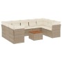 Juego de sofás jardín con cojines beige 10 pzas ratán sintético de , Conjuntos de jardín - Ref: Foro24-3256135, Precio: 697,1...