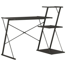 Escritorio con estantería negro 116x50x93 cm de vidaXL, Escritorios - Ref: Foro24-20288, Precio: 57,11 €, Descuento: %