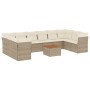 Set de sofás de jardín 11pzas con cojines ratán sintético beige de , Conjuntos de jardín - Ref: Foro24-3256163, Precio: 679,4...