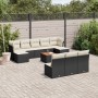 Set de sofás de jardín 11 pzas y cojines ratán sintético negro de , Conjuntos de jardín - Ref: Foro24-3256196, Precio: 579,34...