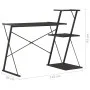 Escritorio con estantería negro 116x50x93 cm de vidaXL, Escritorios - Ref: Foro24-20288, Precio: 56,57 €, Descuento: %
