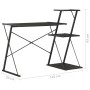 Escritorio con estantería negro 116x50x93 cm de vidaXL, Escritorios - Ref: Foro24-20288, Precio: 57,11 €, Descuento: %