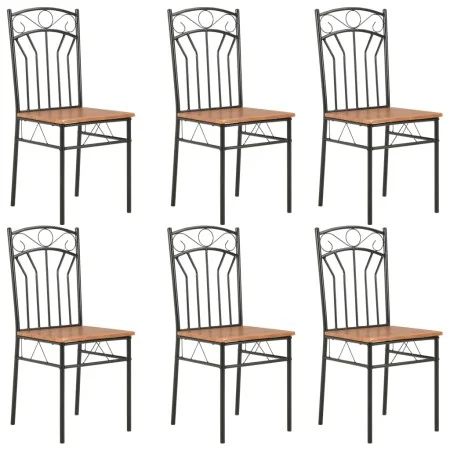 Sillas de comedor 6 unidades MDF marrón de vidaXL, Sillas de comedor - Ref: Foro24-281397, Precio: 172,98 €, Descuento: %