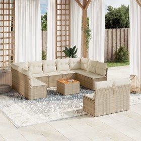Set de sofás de jardín 12 pzas y cojines ratán sintético marrón de , Conjuntos de jardín - Ref: Foro24-3256219, Precio: 691,3...