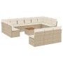 Set sofás de jardín 14 pzas con cojines ratán sintético beige de , Conjuntos de jardín - Ref: Foro24-3256233, Precio: 881,26 ...