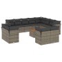 Set sofás de jardín con cojines 13 piezas ratán sintético gris de , Conjuntos de jardín - Ref: Foro24-3256284, Precio: 831,03...