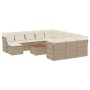 Set sofás de jardín con cojines 13 pzas ratán sintético beige de , Conjuntos de jardín - Ref: Foro24-3256317, Precio: 889,76 ...