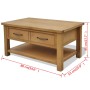 Mesa de centro de madera maciza de roble 88x53x45 cm en Mesas de centro | Comprar online en Foru.es