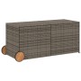 Caja de almacenaje jardín con ruedas ratán sintético gris 283L de , Cajas de almacenaje para exteriores - Ref: Foro24-365318,...