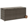 Caja de almacenaje jardín con ruedas ratán sintético gris 283L de , Cajas de almacenaje para exteriores - Ref: Foro24-365318,...