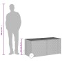 Caja de almacenaje jardín con ruedas ratán sintético gris 283L de , Cajas de almacenaje para exteriores - Ref: Foro24-365318,...