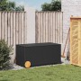 Caja de almacenaje jardín con ruedas ratán sintético negro 190L de , Cajas de almacenaje para exteriores - Ref: Foro24-365324...