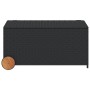 Caja de almacenaje jardín con ruedas ratán sintético negro 190L de , Cajas de almacenaje para exteriores - Ref: Foro24-365324...