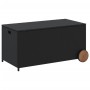 Caja de almacenaje jardín con ruedas ratán sintético negro 190L de , Cajas de almacenaje para exteriores - Ref: Foro24-365324...