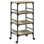 Carrito de cocina madera ingeniería roble Sonoma 45x35x89,5 cm de , Carros de cocina y comedor - Ref: Foro24-842327, Precio: ...