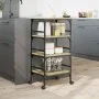 Carrito de cocina madera ingeniería roble Sonoma 45x35x89,5 cm de , Carros de cocina y comedor - Ref: Foro24-842327, Precio: ...