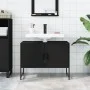 Armario de lavabo de baño madera ingeniería negro 80x33x60 cm de , Tocadores de baño - Ref: Foro24-842461, Precio: 62,16 €, D...