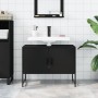 Armario de lavabo de baño madera ingeniería negro 80x33x60 cm de , Tocadores de baño - Ref: Foro24-842461, Precio: 60,19 €, D...