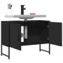 Armario de lavabo de baño madera ingeniería negro 80x33x60 cm de , Tocadores de baño - Ref: Foro24-842461, Precio: 62,16 €, D...