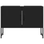 Armario de lavabo de baño madera ingeniería negro 80x33x60 cm de , Tocadores de baño - Ref: Foro24-842461, Precio: 62,16 €, D...
