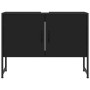 Armario de lavabo de baño madera ingeniería negro 80x33x60 cm de , Tocadores de baño - Ref: Foro24-842461, Precio: 60,19 €, D...