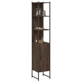 Armario de baño madera ingeniería marrón roble 33x33x185,5 cm de , Tocadores de baño - Ref: Foro24-842475, Precio: 81,45 €, D...