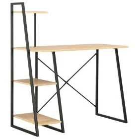 Escritorio con estantería color roble y negro 102x50x117 cm de vidaXL, Escritorios - Ref: Foro24-20284, Precio: 85,08 €, Desc...