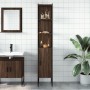 Armario de baño madera ingeniería marrón roble 33x33x185,5 cm de , Tocadores de baño - Ref: Foro24-842475, Precio: 82,75 €, D...