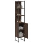 Armario de baño madera ingeniería marrón roble 33x33x185,5 cm de , Tocadores de baño - Ref: Foro24-842475, Precio: 82,75 €, D...