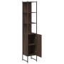 Armario de baño madera ingeniería marrón roble 33x33x185,5 cm de , Tocadores de baño - Ref: Foro24-842475, Precio: 82,75 €, D...