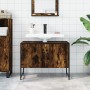 Armario lavabo baño madera ingeniería roble ahumado 80x33x60 cm de , Tocadores de baño - Ref: Foro24-842463, Precio: 62,93 €,...