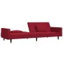 Sofá cama de 2 plazas con dos almohadas terciopelo rojo tinto by , Sofas - Ref: Foro24-375820, Price: 289,14 €, Discount: %