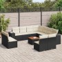 Set de sofás de jardín 12 piezas cojines ratán sintético negro de , Conjuntos de jardín - Ref: Foro24-3225503, Precio: 633,73...