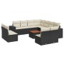 Set de sofás de jardín 12 piezas cojines ratán sintético negro de , Conjuntos de jardín - Ref: Foro24-3225503, Precio: 633,73...