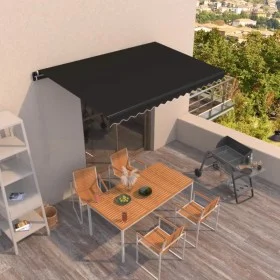 Toldo retráctil manual gris antracita 450x350 cm by , Awnings - Ref: Foro24-3069199, Price: 385,68 €, Discount: %