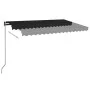 Toldo retráctil manual gris antracita 450x350 cm de , Toldos - Ref: Foro24-3069199, Precio: 385,68 €, Descuento: %